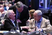 25 February 2017; Former GAA Presidents Criostóir Ó Cuana and Nicky Brennan, right, in conversation with former Ard-Stiurthoir Liam Mulvehill, centre, before the 2017 GAA Annual Congress at Croke Park, in Dublin. Photo by Ray McManus/Sportsfile