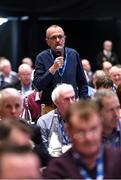 25 February 2017; Tony Bass, Vice Chairman, GAA Europe, speaking in favour of Motion 4 during the 2017 GAA Annual Congress at Croke Park, in Dublin. Photo by Ray McManus/Sportsfile