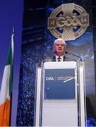 25 February 2017; Uachtarán Chumann Lúthchleas Aogán Ó Fearghail during his Presidential address at the 2017 GAA Annual Congress at Croke Park, in Dublin. Photo by Ray McManus/Sportsfile