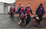 25 February 2017; Slaughtneil players arriving ahead of the AIB GAA Hurling All-Ireland Senior Club Championship Semi-Final match between Cuala and Slaughtneil at the Athletic Grounds in Armagh. Photo by Oliver McVeigh/Sportsfile