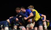 24 February 2017; Leinster players, including Peadar Timmins and Jack Conan warm up before the Guinness PRO12 Round 16 match between Newport Gwent Dragons and Leinster at Rodney Parade in Newport, Wales. Photo by Stephen McCarthy/Sportsfile