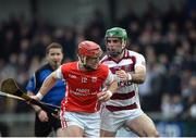 25 February 2017; David Tracey of Cuala in action against Sean Cassidy of Slaughtneil during the AIB GAA Hurling All-Ireland Senior Club Championship Semi-Final match between Cuala and Slaughtneil at the Athletic Grounds in Armagh. Photo by Eóin Noonan/Sportsfile