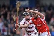 25 February 2017; Sean Moran of Cuala in action against Sé McGuigan of Slaughtneil during the AIB GAA Hurling All-Ireland Senior Club Championship Semi-Final match between Cuala and Slaughtneil at the Athletic Grounds in Armagh. Photo by Eóin Noonan/Sportsfile