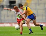 30 July 2011; Peter Harte, Tyrone, in action against Seán Purcell, Roscommon. GAA Football All-Ireland Senior Championship Qualifier, Round 4, Roscommon v Tyrone, Croke Park, Dublin. Picture credit: Dáire Brennan / SPORTSFILE