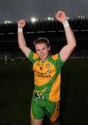 30 July 2011; Dermot Molloy, Donegal, celebrates victory after the game. GAA Football All-Ireland Senior Championship Quarter-Final, Donegal v Kildare, Croke Park, Dublin. Picture credit: Ray McManus / SPORTSFILE