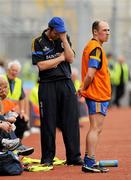 30 July 2011; A dejected Roscommon manager Fergal O'Donnell on the sideline near the end of the game. GAA Football All-Ireland Senior Championship Qualifier, Round 4, Roscommon v Tyrone, Croke Park, Dublin. Picture credit: Oliver McVeigh / SPORTSFILE