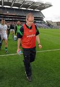 31 July 2011; Limerick manager Maurice Horan leaves the pitch after defeat to Kerry. GAA Football All-Ireland Senior Championship Quarter-Final, Kerry v Limerick, Croke Park, Dublin. Picture credit: Diarmuid Greene / SPORTSFILE
