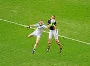 31 July 2011; Kieran Donaghy, Kerry, in action against Tommy Stack, Limerick. GAA Football All-Ireland Senior Championship Quarter-Final, Kerry v Limerick, Croke Park, Dublin. Picture credit: Dáire Brennan / SPORTSFILE