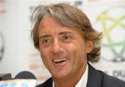 31 July 2011; Manchester City coach Roberto Mancini during the post match press conference. Dublin Super Cup, Inter Milan v Manchester City, Aviva Stadium, Lansdowne Road, Dublin. Photo by Sportsfile