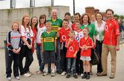 31 July 2011; The Horgan, O'Mahony and O'Connor families from Knocknagree, Co. Cork on their way to the games. GAA Football All-Ireland Senior Championship Quarter-Final, Kerry v Limerick, Croke Park, Dublin. Picture credit: Oliver McVeigh / SPORTSFILE