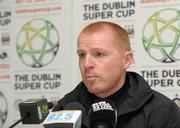 31 July 2011; Glasgow Celtic FC manager Neil Lennon during the post match press conference . Dublin Super Cup, Airtricity League XI v Glasgow Celtic FC, Aviva Stadium, Lansdowne Road, Dublin. Photo by Sportsfile