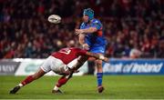 24 February 2017; Tadhg Beirne of Scarlets is tackled by Francis Saili of Munster during the Guinness PRO12 Round 16 match between Munster and Scarlets at Thomond Park, in Limerick. Photo by Matt Browne/Sportsfile