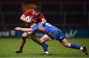24 February 2017; Conor Oliver of Munster is tackled by Steff Hughes of Scarlets during the Guinness PRO12 Round 16 match between Munster and Scarlets at Thomond Park, in Limerick. Photo by Matt Browne/Sportsfile