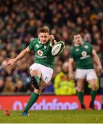 25 February 2017; Paddy Jackson of Ireland kicks a penalty during the RBS Six Nations Rugby Championship game between Ireland and France at the Aviva Stadium in Lansdowne Road, Dublin. Photo by Ramsey Cardy/Sportsfile