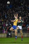 25 February 2017; Enda Smith of Roscommon in action against Jason Gibbons of Mayo during the Allianz Football League Division 1 Round 3 match between Mayo and Roscommon at Elverys MacHale Park in Castlebar, Co Mayo. Photo by Seb Daly/Sportsfile