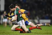 25 February 2017; Conor Loftus of Mayo in action against Niall McInerney of Roscommon during the Allianz Football League Division 1 Round 3 match between Mayo and Roscommon at Elverys MacHale Park in Castlebar, Co Mayo. Photo by Seb Daly/Sportsfile