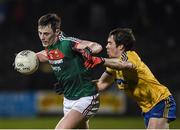 25 February 2017; Diarmuid O'Connor of Mayo in action against David Murray of Roscommon during the Allianz Football League Division 1 Round 3 match between Mayo and Roscommon at Elverys MacHale Park in Castlebar, Co Mayo. Photo by Seb Daly/Sportsfile