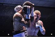 25 February 2017; Noel Murphy, right, in action against Avelino Vazquez during their bout in the National Stadium in Dublin. Photo by Ramsey Cardy/Sportsfile