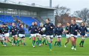26 February 2017;  Paula Fitzpatrick of Ireland, centre, leads the warm up ahead of the RBS Women's Six Nations Rugby Championship match between Ireland and France at Donnybrook Stadium in Donnybrook, Dublin. Photo by Sam Barnes/Sportsfile