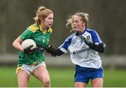 26 February 2017; Ciara Murphy of Kerry in action against Eimear McAnespie of Monaghan during the Lidl Ladies Football National League Round 4 match between Kerry and Monaghan at Frank Sheehy Park in Listowel Co. Kerry. Photo by Diarmuid Greene/Sportsfile