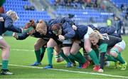 26 February 2017;  Ireland Women rehearse a scrum during their warm up ahead of the RBS Women's Six Nations Rugby Championship match between Ireland and France at Donnybrook Stadium in Donnybrook, Dublin. Photo by Sam Barnes/Sportsfile
