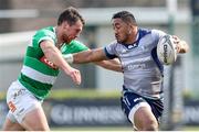 26 February 2017; Bundee Aki of Connacht is tackled by Alberto Sgarbi of Benetton Treviso during the Guinness PRO12 Round 16 match between Benetton Treviso and Connacht at Stadio Monigo in Treviso, Italy. Photo by Roberto Bregani/Sportsfile