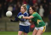 26 February 2017; Ciara McAnespie of Monaghan in action against Aislinn Desmond of Kerry during the Lidl Ladies Football National League Round 4 match between Kerry and Monaghan at Frank Sheehy Park in Listowel Co. Kerry. Photo by Diarmuid Greene/Sportsfile