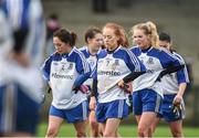 26 February 2017; Monaghan players Rachel McKenna, Grainne McNally, and Eimear McAnespie leave the pitch after defeat to Kerry in the Lidl Ladies Football National League Round 4 match between Kerry and Monaghan at Frank Sheehy Park in Listowel Co. Kerry. Photo by Diarmuid Greene/Sportsfile