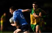 26 February 2017; John Small of Dublin in action against Micheál Carroll of Donegal during the Allianz Football League Division 1 Round 3 match between Donegal and Dublin at MacCumhaill Park in Ballybofey, Co Donegal. Photo by Stephen McCarthy/Sportsfile