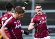 26 February 2017; Eamon Brannigan of Galway celebrates after scoring his side's first goal of the game during the Allianz Football League Division 2 Round 3 match between Galway and Clare at Pearse Stadium in Galway. Photo by Ramsey Cardy/Sportsfile
