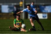 26 February 2017; Frank McGlynn of Donegal in action against Shane Carthy of Dublin during the Allianz Football League Division 1 Round 3 match between Donegal and Dublin at MacCumhaill Park in Ballybofey, Co Donegal. Photo by Stephen McCarthy/Sportsfile