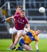 26 February 2017; Gary O'Donnell of Galway in action against Cathal O'Connor of Clare during the Allianz Football League Division 2 Round 3 match between Galway and Clare at Pearse Stadium in Galway. Photo by Ramsey Cardy/Sportsfile