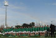 26 February 2017;  A rainbow can be seen during the Irish national anthem ahead of the RBS Women's Six Nations Rugby Championship match between Ireland and France at Donnybrook Stadium in Donnybrook, Dublin. Photo by Sam Barnes/Sportsfile