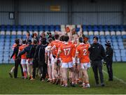 26 February 2017; Members of the Armagh squad 'high five' each other after the Allianz Football League Division 3 Round 3 match between Longford and Armagh at Glennon Brothers Pearse Park in Longford. Photo by Ray McManus/Sportsfile
