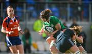 26 February 2017; Marie Louise Reilly of Ireland in action against Lenaig Corson, behind, and Romane Menager of France during the RBS Women's Six Nations Rugby Championship match between Ireland and France at Donnybrook Stadium in Donnybrook, Dublin. Photo by Sam Barnes/Sportsfile