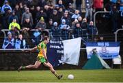 26 February 2017; Michael Murphy of Donegal kicks his side's equalising score, a pointed free, during the Allianz Football League Division 1 Round 3 match between Donegal and Dublin at MacCumhaill Park in Ballybofey, Co Donegal. Photo by Stephen McCarthy/Sportsfile