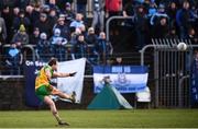 26 February 2017; Michael Murphy of Donegal kicks his side's equalising score, a pointed free, during the Allianz Football League Division 1 Round 3 match between Donegal and Dublin at MacCumhaill Park in Ballybofey, Co Donegal. Photo by Stephen McCarthy/Sportsfile