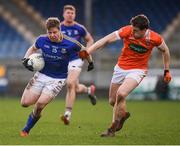 26 February 2017; Sean McCormack of Longford in action against Charlie Vernon of Armagh during the Allianz Football League Division 3 Round 3 match between Longford and Armagh at Glennon Brothers Pearse Park in Longford. Photo by Ray McManus/Sportsfile