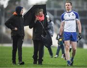 26 February 2017; Kieran Duffy of Monaghan leaves the pitch with his brother Ryan and mother Teresa Duffy after the Allianz Football League Division 1 Round 3 match between Kerry and Monaghan at Fitzgerald Stadium in Killarney, Co. Kerry. Photo by Brendan Moran/Sportsfile