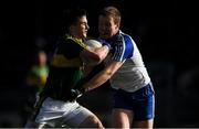 26 February 2017; Paul Murphy of Kerry is tackled by Kieran Duffy of Monaghan during the Allianz Football League Division 1 Round 3 match between Kerry and Monaghan at Fitzgerald Stadium in Killarney, Co. Kerry. Photo by Brendan Moran/Sportsfile