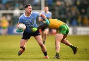 26 February 2017; Philly McMahon of Dublin in action against Paddy McGrath of Donegal during the Allianz Football League Division 1 Round 3 match between Donegal and Dublin at MacCumhaill Park in Ballybofey, Co Donegal. Photo by Stephen McCarthy/Sportsfile