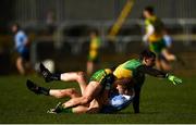 26 February 2017; Conor McHugh of Dublin and Paddy McGrath of Donegal tussle off the ball during the Allianz Football League Division 1 Round 3 match between Donegal and Dublin at MacCumhaill Park in Ballybofey, Co Donegal. Photo by Stephen McCarthy/Sportsfile