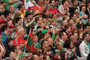 31 July 2011; Mayo supporters in the Cusack Stand. GAA Football All-Ireland Senior Championship Quarter-Final, Mayo v Cork, Croke Park, Dublin. Picture credit: Ray McManus / SPORTSFILE