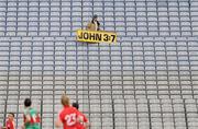 31 July 2011; Frank Hogan - 'John 3-7' watches the game. GAA Football All-Ireland Senior Championship Quarter-Final, Mayo v Cork, Croke Park, Dublin. Picture credit: Ray McManus / SPORTSFILE