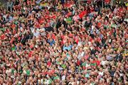 31 July 2011; Supporters of both teams watch the game from the Hogan Stand. GAA Football All-Ireland Senior Championship Quarter-Final, Mayo v Cork, Croke Park, Dublin. Picture credit: Ray McManus / SPORTSFILE