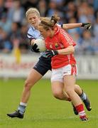 1 August 2011; Jennifer Barry, Cork, in action against Siobhan Killeen, Dublin. All Ireland Minor A Championship Final, Dublin v Cork, Birr, Co. Offaly. Photo by Sportsfile