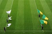30 July 2011; Flagbearers on the field before the game. GAA Football All-Ireland Senior Championship Quarter-Final, Donegal v Kildare, Croke Park, Dublin. Picture credit: Ray McManus / SPORTSFILE
