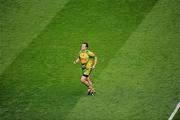 30 July 2011; Donegal captain Michael Murphy runs accross the field after the pre match parade. GAA Football All-Ireland Senior Championship Quarter-Final, Donegal v Kildare, Croke Park, Dublin. Picture credit: Ray McManus / SPORTSFILE