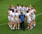 30 July 2011; Kildare manager Kieran McGeeney leaves the players after addressing them before the game. GAA Football All-Ireland Senior Championship Quarter-Final, Donegal v Kildare, Croke Park, Dublin. Picture credit: Ray McManus / SPORTSFILE