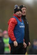 24 February 2017; IT Carlow manager DJ Carey with selector Michael Dempsey, behind, during the Independent.ie HE GAA Fitzgibbon Cup semi-final meeting of IT Carlow and University College Cork at Dangan, in Galway. Photo by Piaras Ó Mídheach/Sportsfile